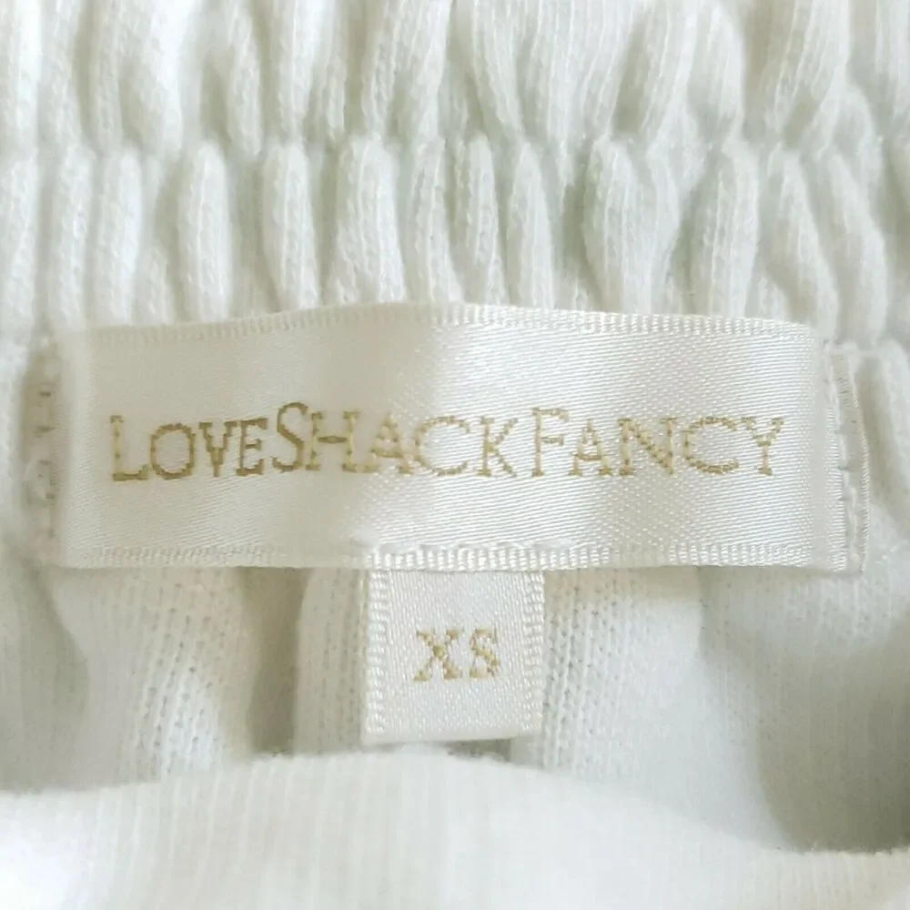 LOVESHACKFANCY pastel ruffle tie dye cotton tiered mini skirt in unicorn Size XS